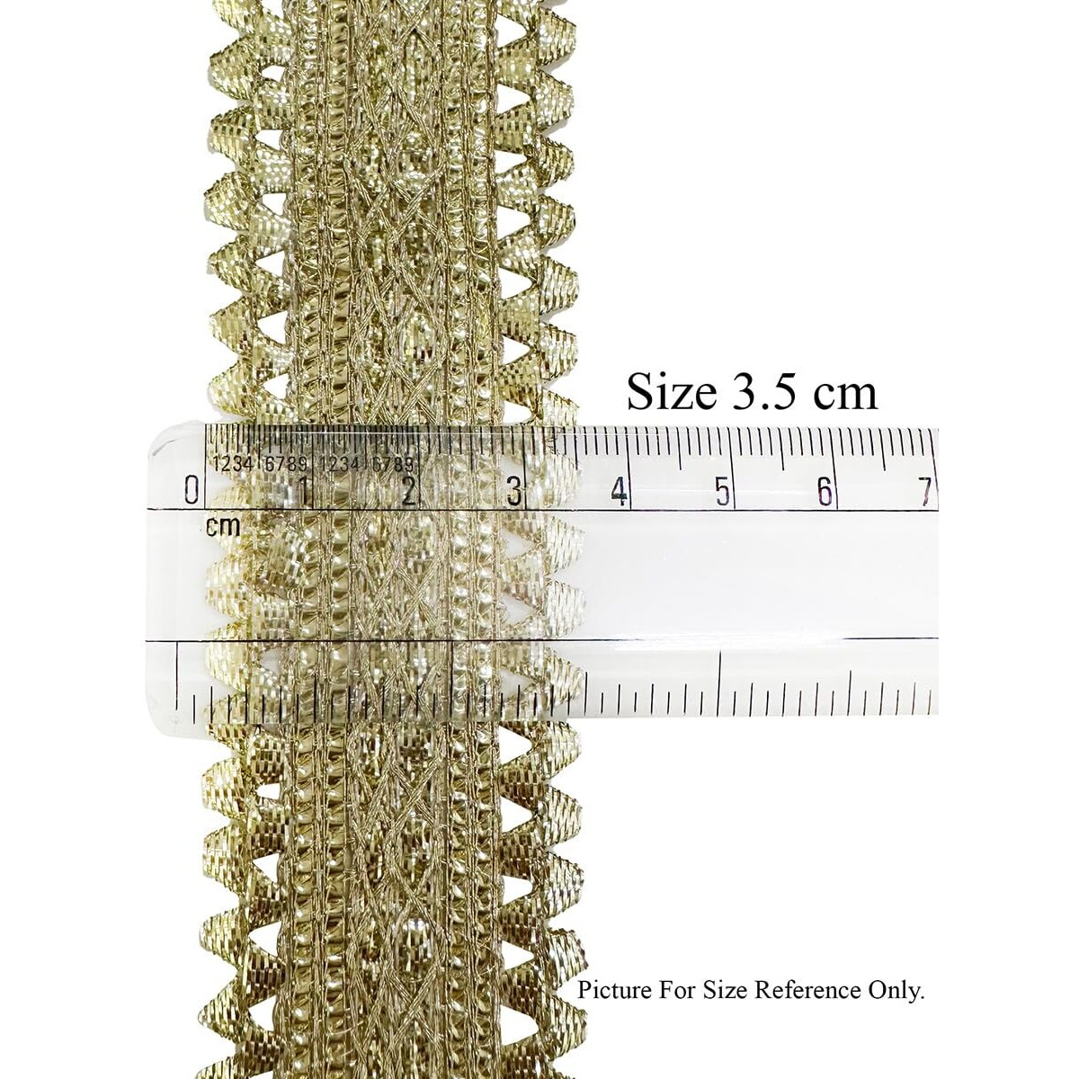 Embroiderymaterial Rose Gold Gotta Pati Lace Border Material For Saree, Dupatta, Bridal Dresses, Lehengas, Palazzo, Anarkali Suits, Blouses. (Rose Gold, 3.5Cm Width, 8.5M/Roll)