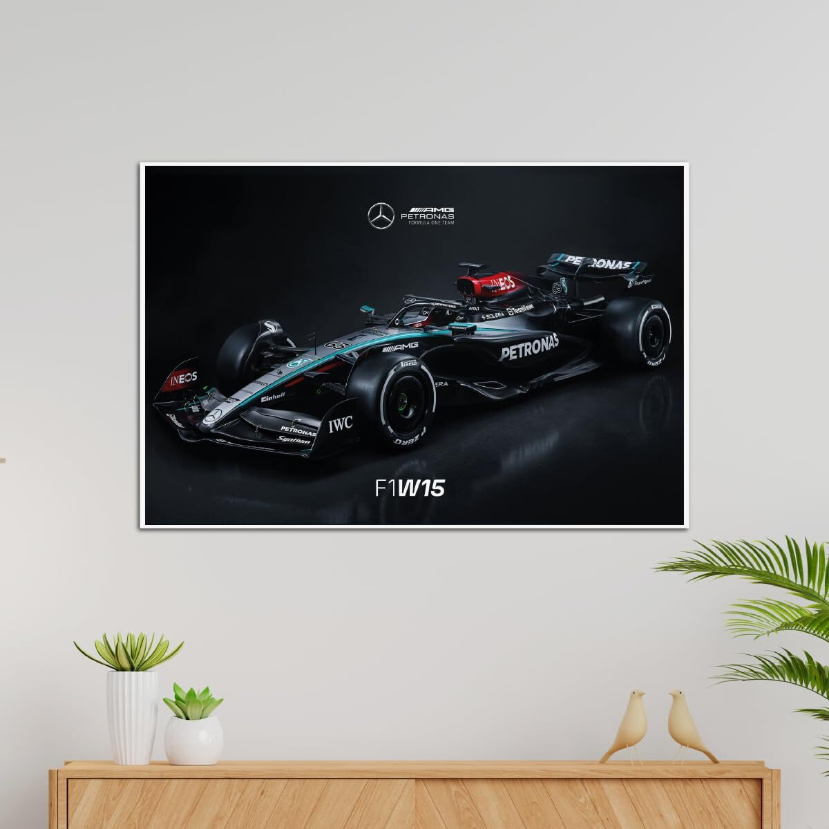 Tenorarts Mercedes F1 Car Poster 2024 Edition With Thick 300 Gsm Matt Finish Paper (18Inches X 12Inches)