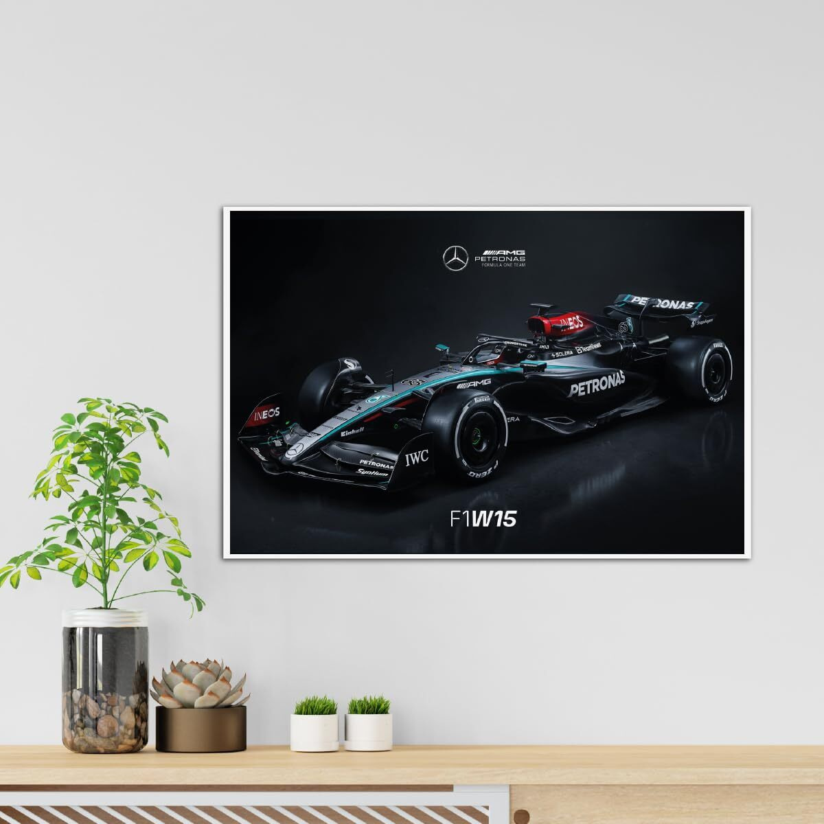 Tenorarts Mercedes F1 Car Poster 2024 Edition With Thick 300 Gsm Matt Finish Paper (18Inches X 12Inches)