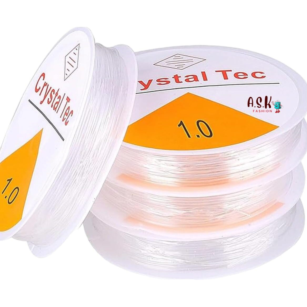 1.0 Mm Crystal Elastic Beading Cord String Thread For Necklace Bracelet Diy (Pack Of 4)