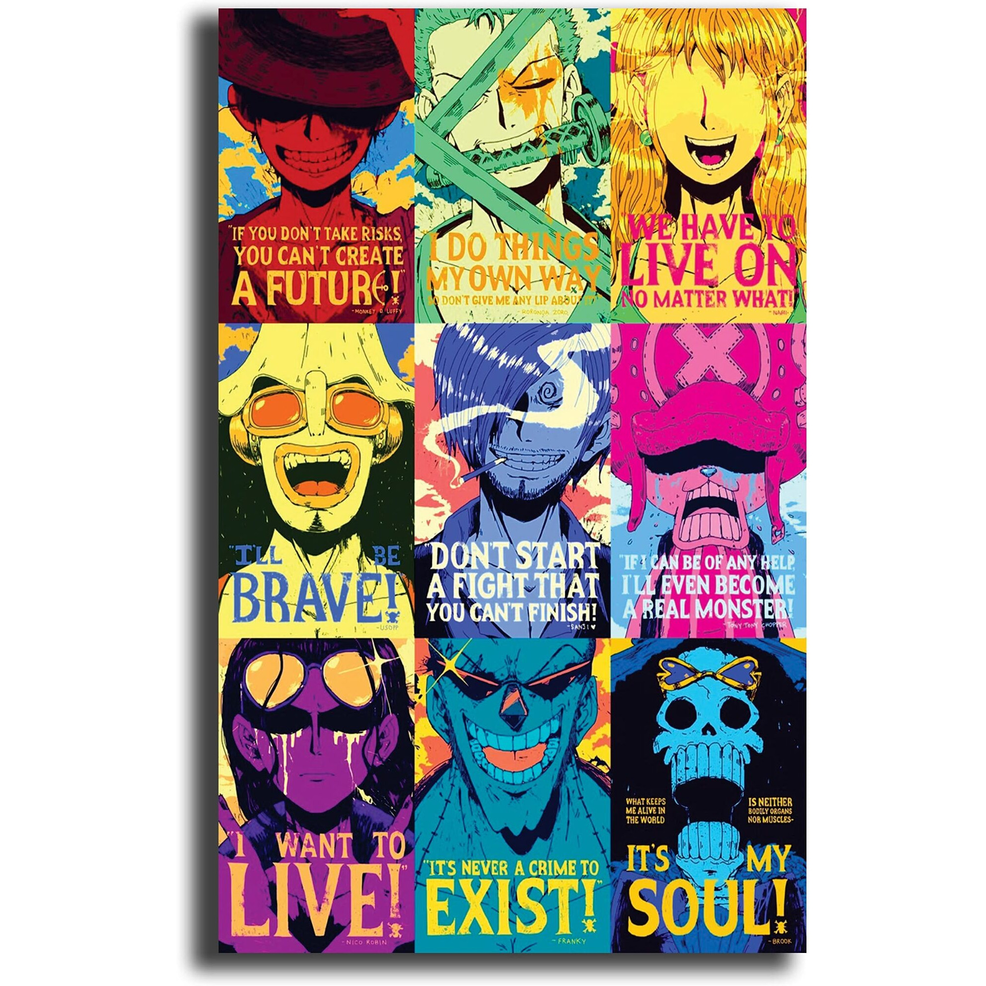 Pixelartz One Piece Strong World Anime Poster - 12X18 Inches, Multicolor Art Paper Wall Decor For Home, Office, Room, Wall Decor