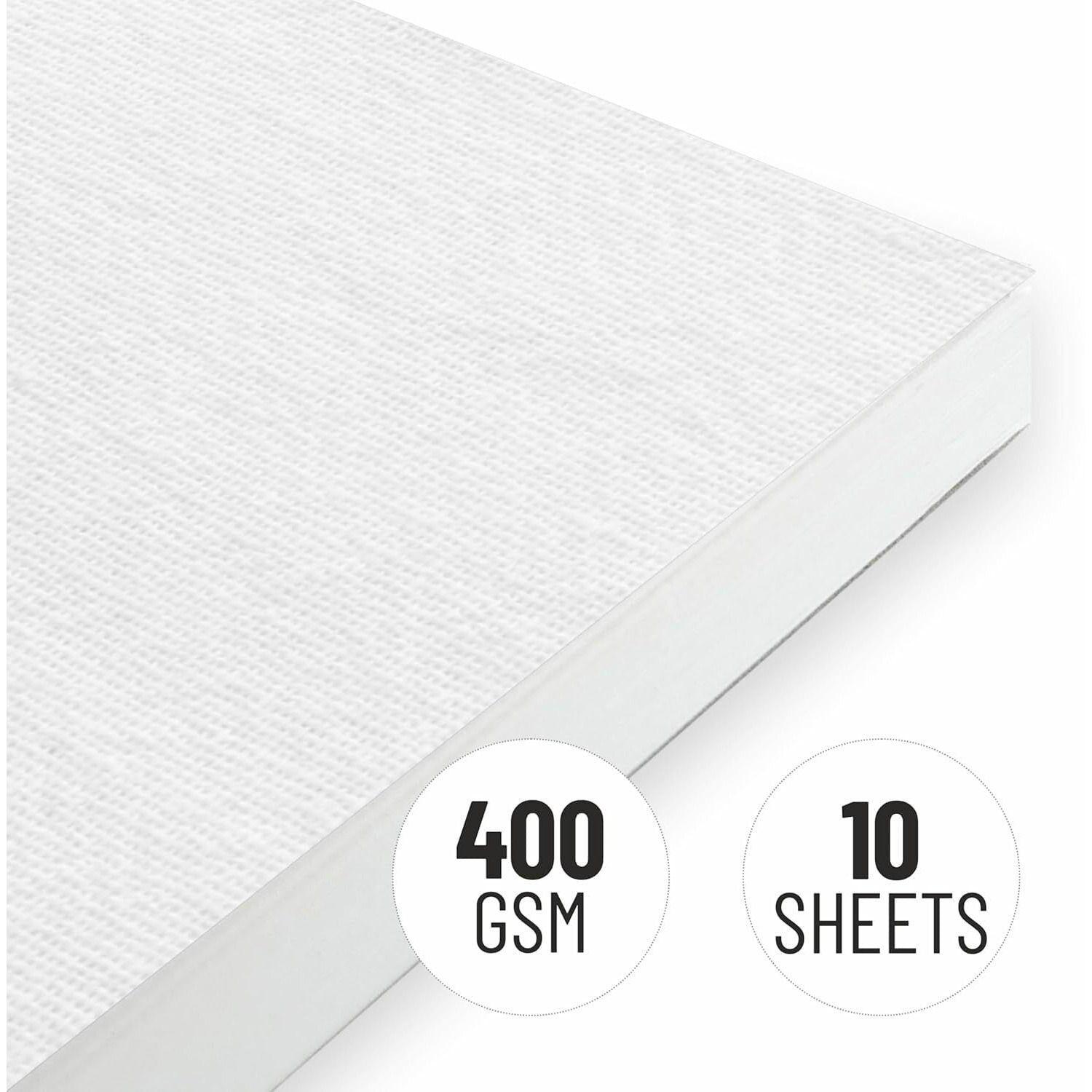 Anupam Canvas Painting Pad 100% Cotton Acrylic Gesso Primed With Acid Free Paper 10 Sheets 400 Gsm For Acrylic And Oil Painting (A3)