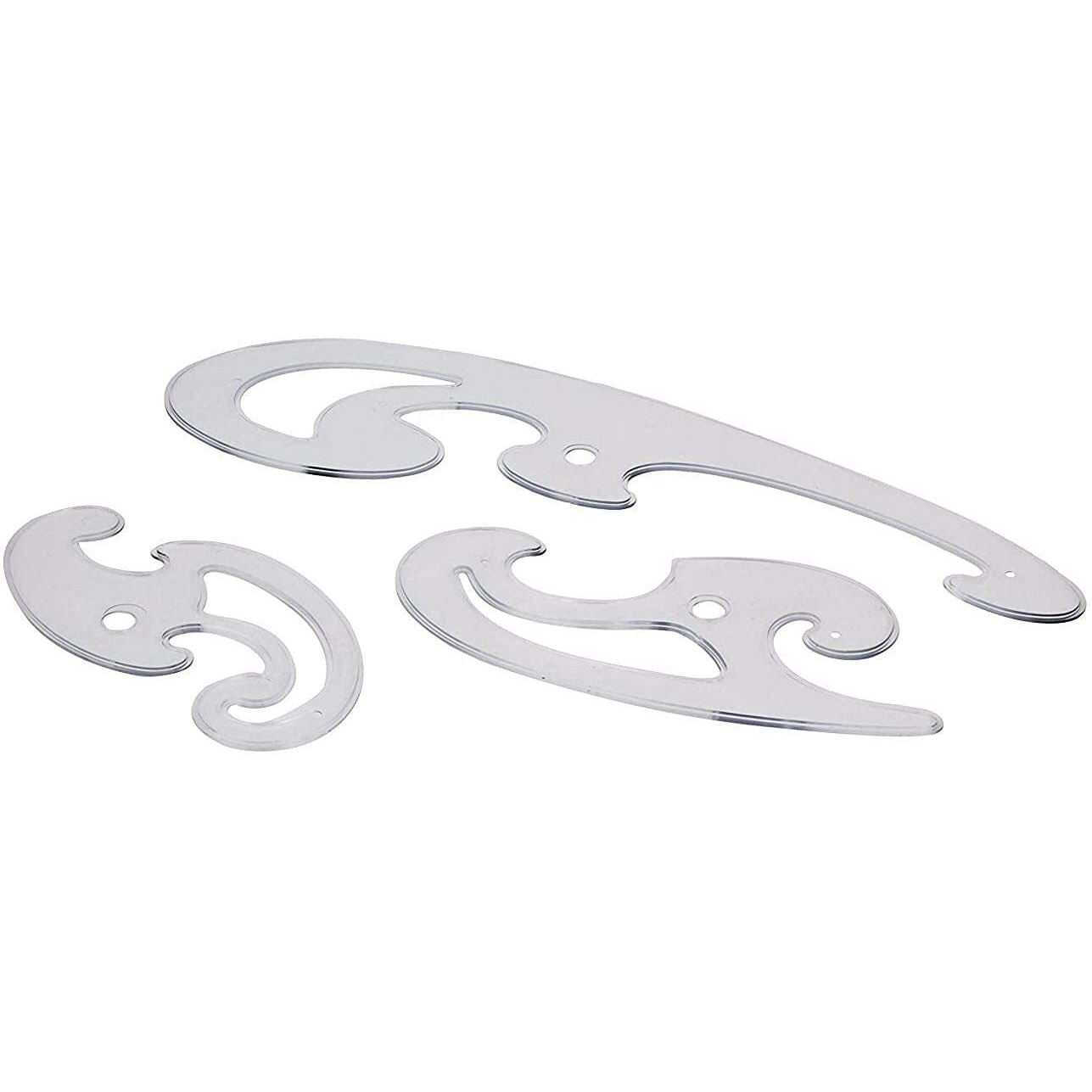 Dream Xplore Tailoring Scales Designing French Curves 1 Of French Curve 6 Shape (Without Marking) And 3 Pieces Of Accurate (Without Marking) Sewing Kit Ruler (Set Of 4)
