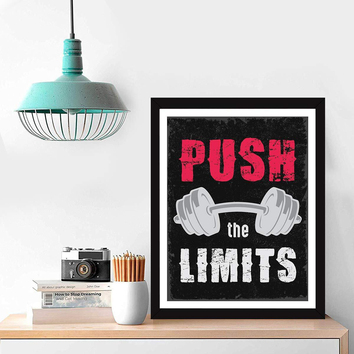 Chaka Chaundh - Gym Posters - Gym Framed Poster - Gym Posters With Frame - Motivational Framed Quotes For Gym - Gym Wall Frames - (14 X 11 Inches)