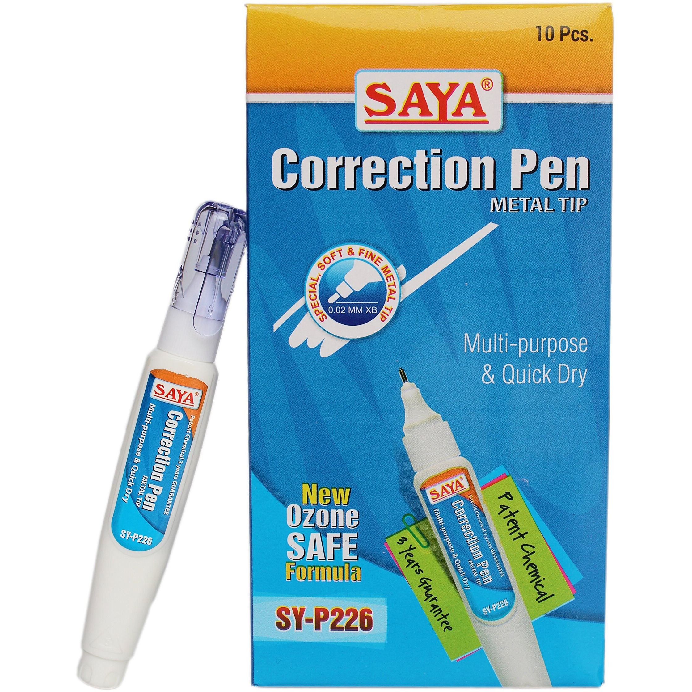 Saya Executive Correction Pen - High-Precision Liquid Ink Correction Tool For Instant Fixes - Ideal For Professional Use, School, And Office - Smooth Application, Quick Drying, And Ergonomic Design