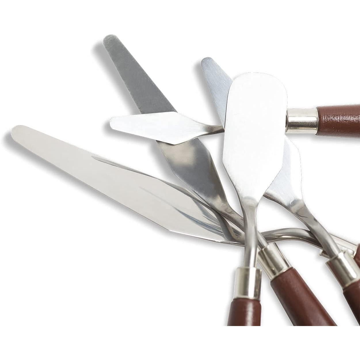 Jeyang 5 Pcs Stainless Steel Painting Knife Set Palette Knives For Colour Mixing, Oil, Canvas, Art, Acrylic, Metal Painting
