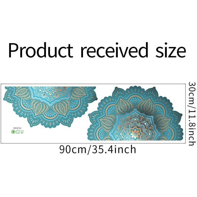 Jaamso Royals Blue Mandala Art Peel And Stick Self Adhesive Wall Sticker(30 Cm X 90 Cm)