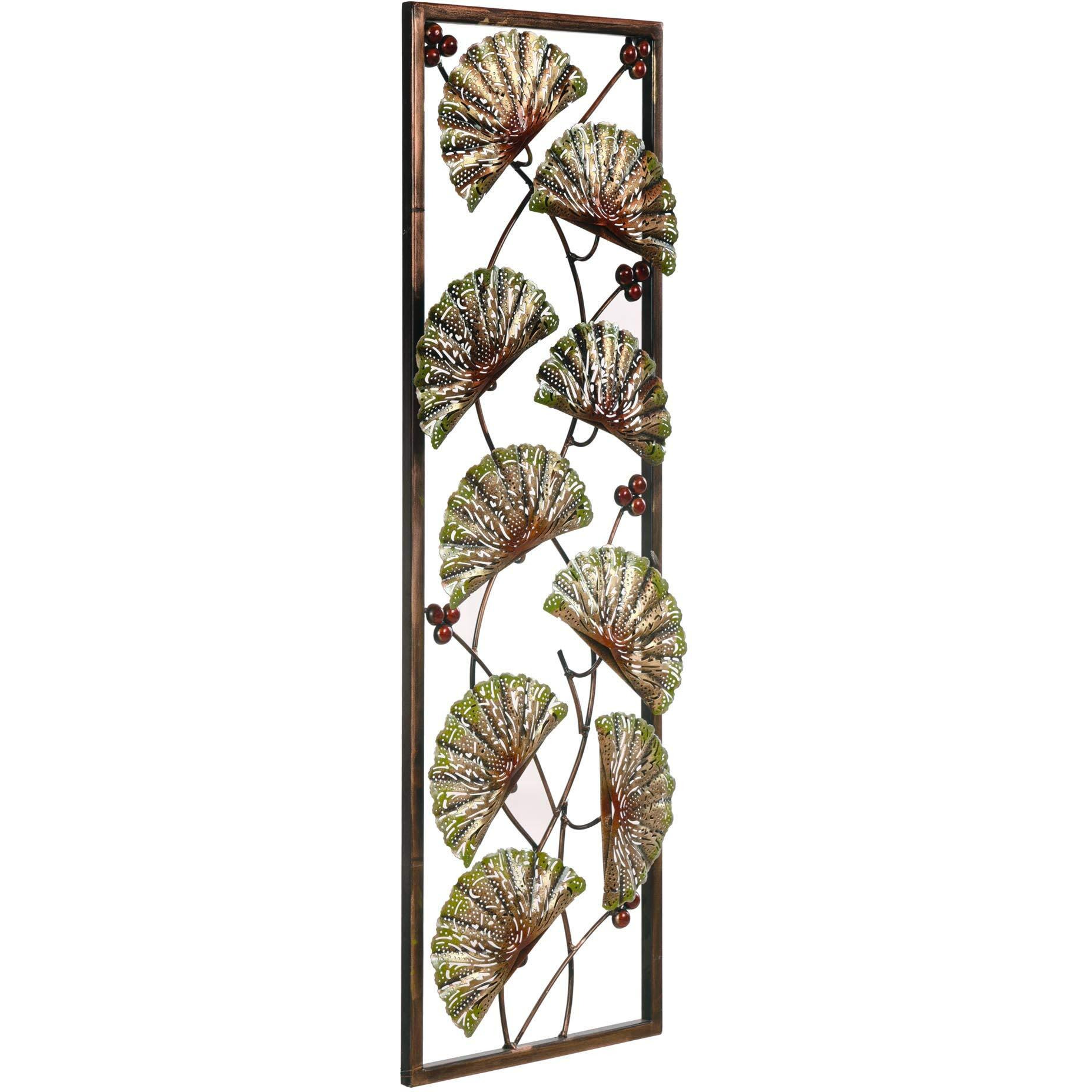 Collectible India Metal Wall Mounted Sculpture Frame (37 X 12 Inch, Golden)