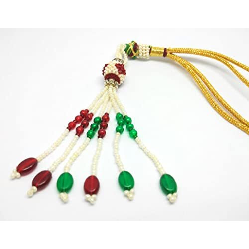 Sharalle Adjustable Dori Necklace Back Rope With Hook And Tassel For Silk Thread Jewellery Gold And Silver Pearl Zari Silk Terracotta And Quilling Jewelry (Art Deco, 4) (Y5-Oj6I-35Hv)