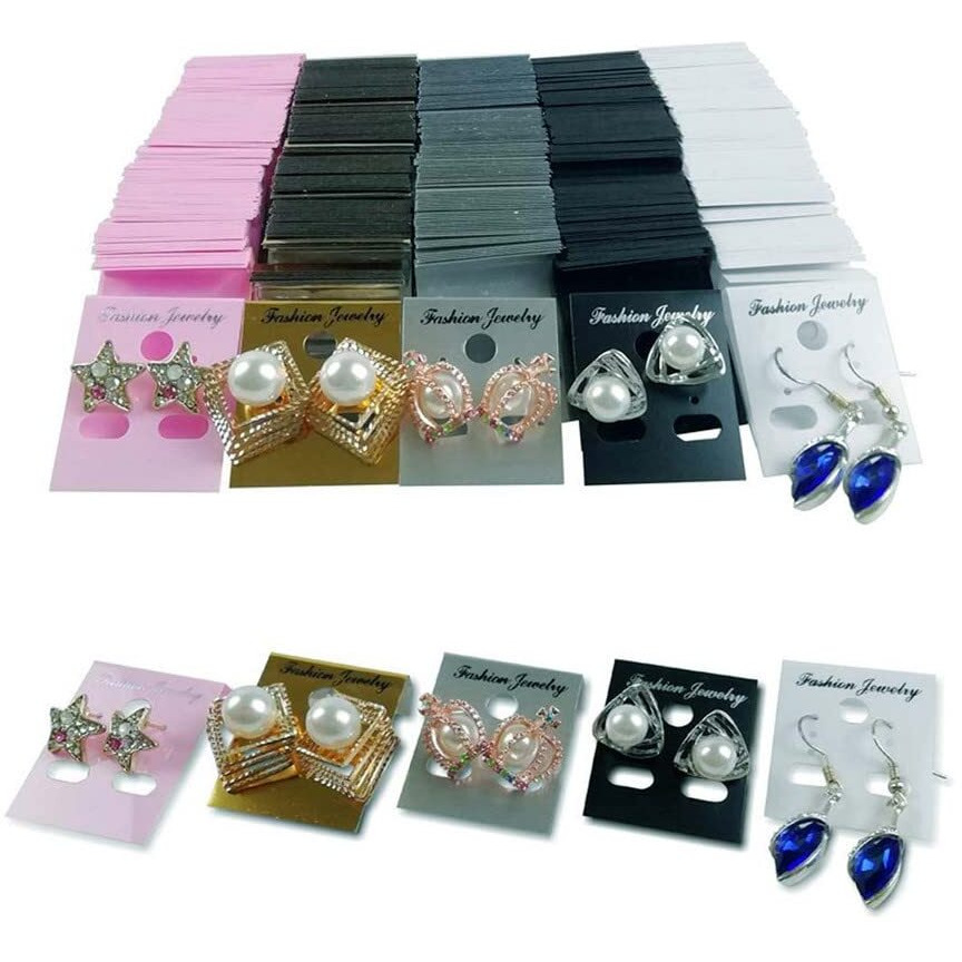 Diy Crafts Pack Of 300 Pcs, Color Mix Random., 100Pcs Earring Ear Studs Organizer Holder Black Plastic Jewel(Pack Of 300 Pcs, Color Mix Random.)