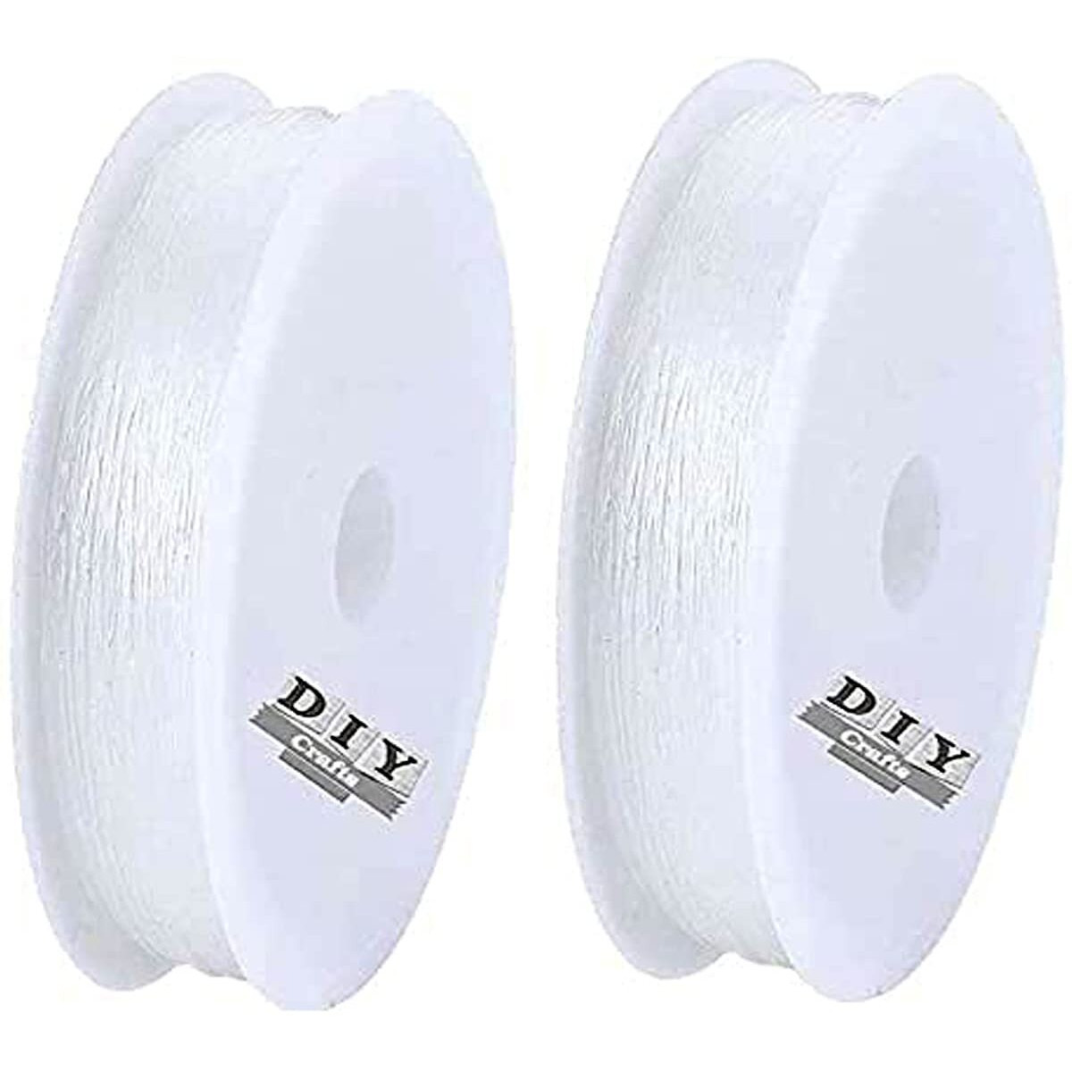 Diy Crafts Pack Of 2 Rolls, 1.0Mm, 2 Rolls, Stretchy Clear Elastic Stretch Crystal Thread String Cord For Diy Necklace Jewelry Making And Craft Bracelet Be (Pack Of 2 Rolls, 1.0Mm)