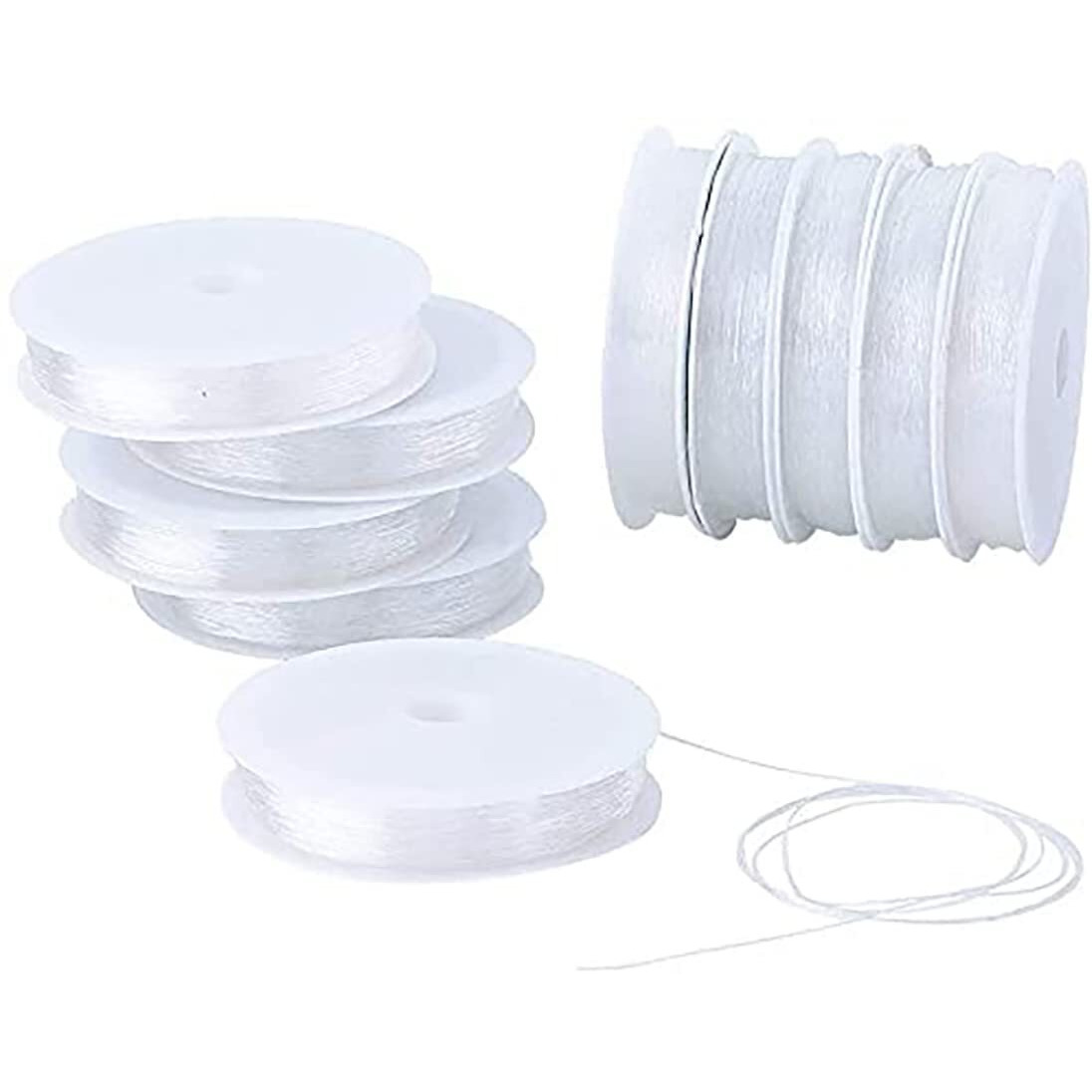 Diy Crafts Pack Of 2 Rolls, 1.0Mm, 2 Rolls, Stretchy Clear Elastic Stretch Crystal Thread String Cord For Diy Necklace Jewelry Making And Craft Bracelet Be (Pack Of 2 Rolls, 1.0Mm)