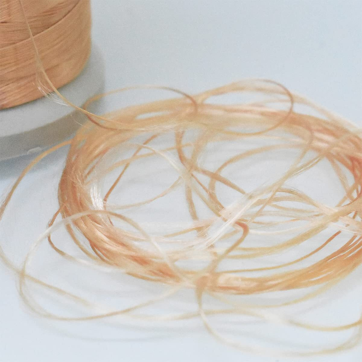 Embroiderymaterial Flat Untwisted Art Silk Thread For Japanese Style Cross-Stitch Hand Embroidery-1 Roll/2000Meter (2187 Yards) Color Rose Gold