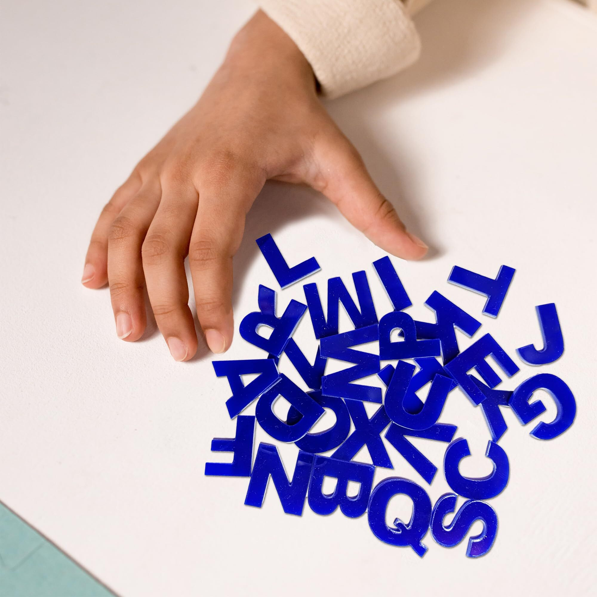 Comet Busters Blue Uppercase Pvc Alphabet Letters And Numbers For Home Decor, Art And Craft And Kids Learning (2.5Cm) (Lto007)