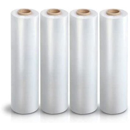 Amit Marketing Packing Cling Film I Multipurpose Compostable Transparent Wrap Roll I 70 Micron, 12 Inch (300 Mm) I For Packaging & Safety Needs Gift Bakery Items Bouquet Diy Craft I 300 Mtr - 4 Pcs