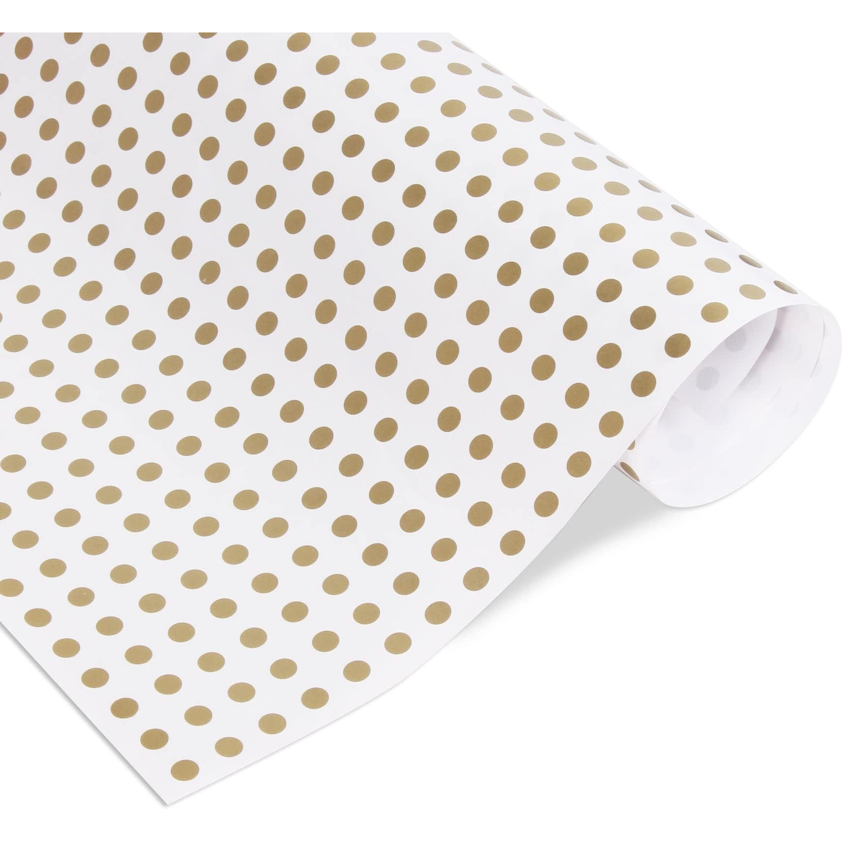 Itsy Bitsy Gift Wraps Golden Polka 20 X 30Inch 8 Sheets |Gift Papers For Packaging |Gift Covers Wrapper Roll | Colorful Wrapping Paper | 1 Designs X 8