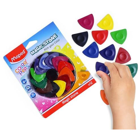 Maped Magic Colour Combo-Set Of 2|Ocean Felt Tip Pen-12 Shades| Magic Stone-12Shades|Brigh Colour Sketch Pens|Washable Fineliners|Safe & Clean| Ideal For Drawing & Colouring|Birthday Gift| Return Gift