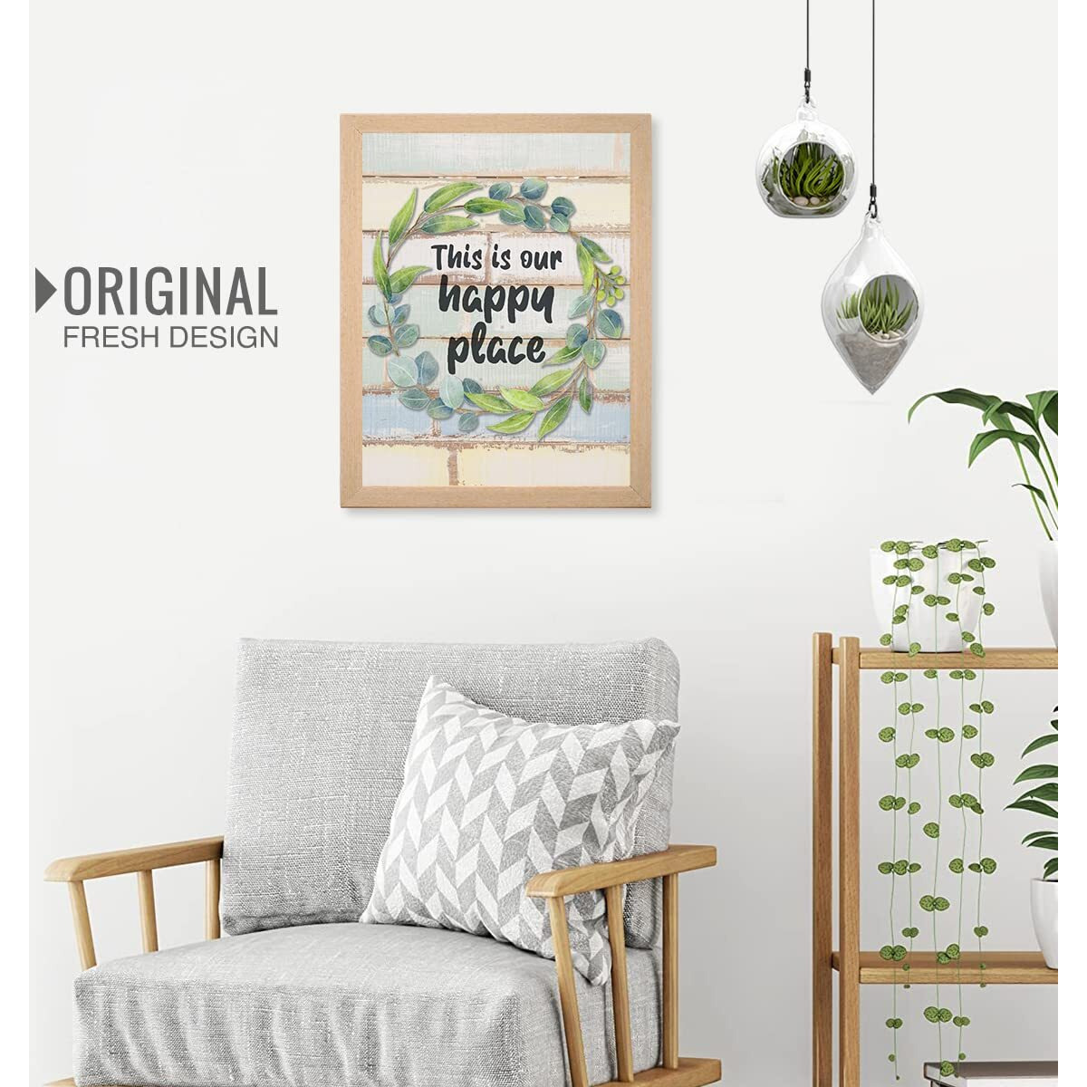 Chaka Chaundh - This Is Our Happy Place Wall Framed Posters - Home, Living Room Wall Decor Item - Family Wall Decor Item - (14 X 11 Inches)