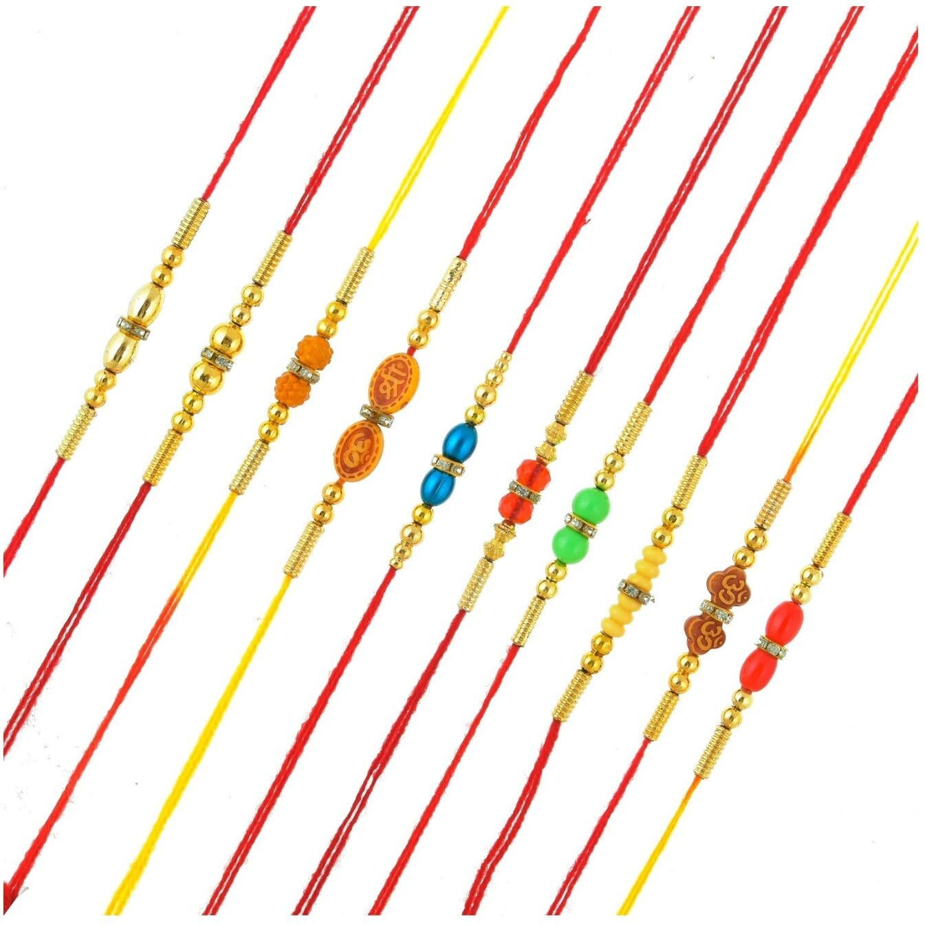 Partysutra Multicolor Combo Of 10 Dora Rakhi Set For Brother, Bhaiya, Bhabhi For Rakhi/Rakshabandhan With Roli Chawal & Greeting Card -Rchmpr505