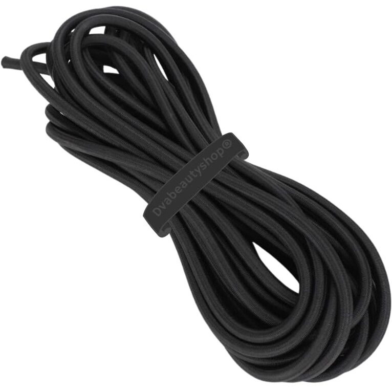 Round Elastic For Making Scrunchies, Diy, Tailoring Etc. (Black - 14 Meter), Black Color, 14 Meter, Elastic