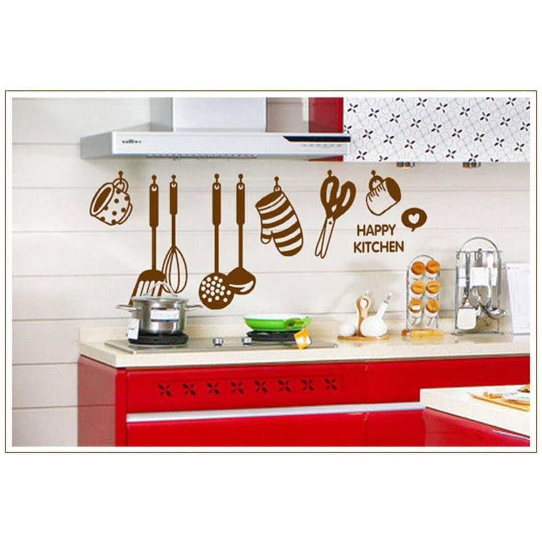 Heureka Kitchen Grocery Wall Tiles Stickers Waterproof, Kitchen Stickers For Wall, Wall Sticker For Kitchen, Kitchen Sticker, Kitchen Tiles Wall Stickers (60 Cm X 45 Cm)