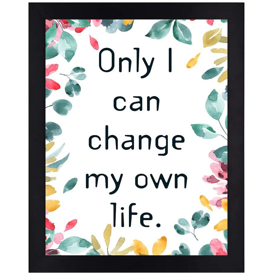Interio Crafts Change Motivational Wall Frames - Inspirational Quotes Wall Frames For Home/Office Wall Decor (Size 13&quotX10" Inches,Black)