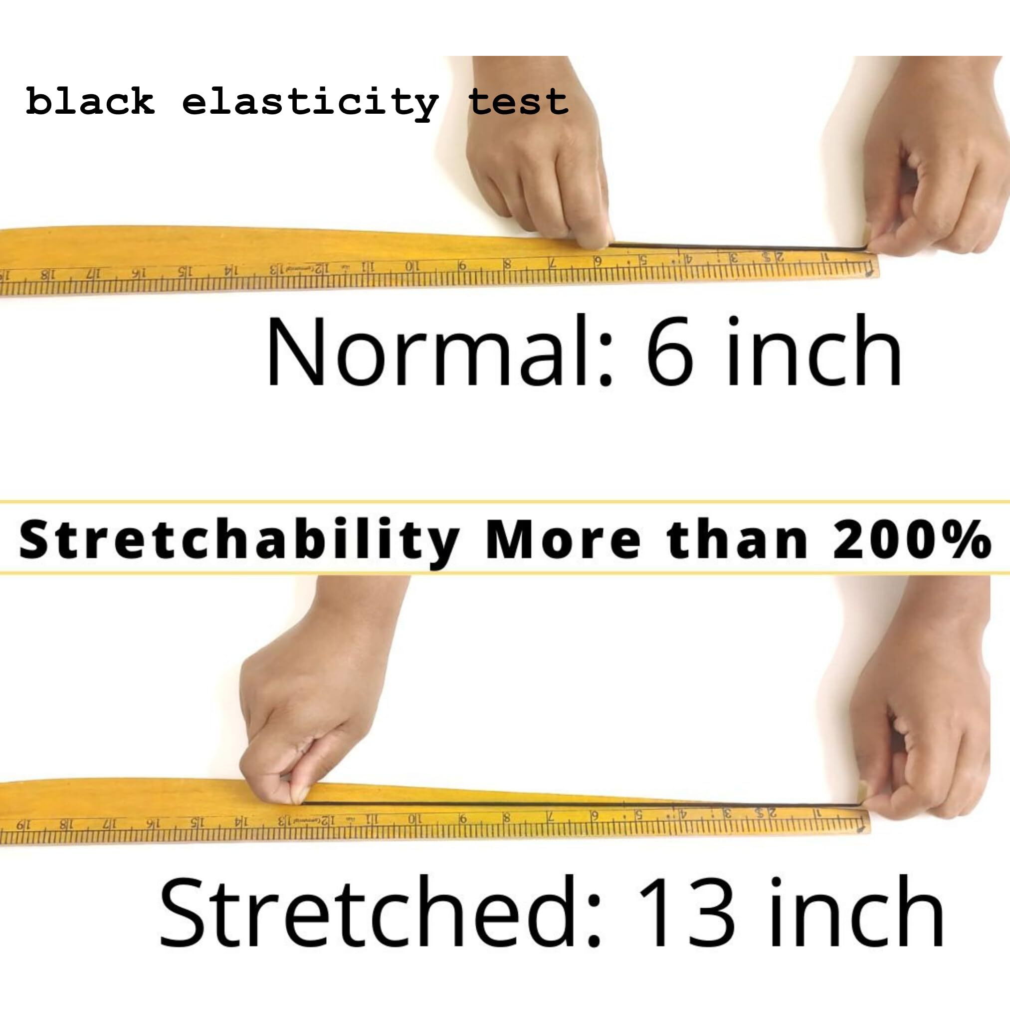 Dvabeautyshop Round Elastic Cord For Making Scrunchies, 1.5 To 2.0 Mm Width (Black, 50 Meter)