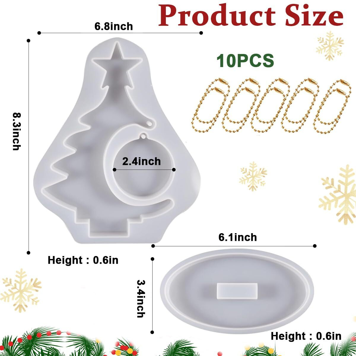 Hasthip Diy Christmas Tree Resin Art Kit With Unique Photo Frame Design - Durable Silicone Material, Easy Demolding, Creative Festive Decor & Personalized Gift Idea