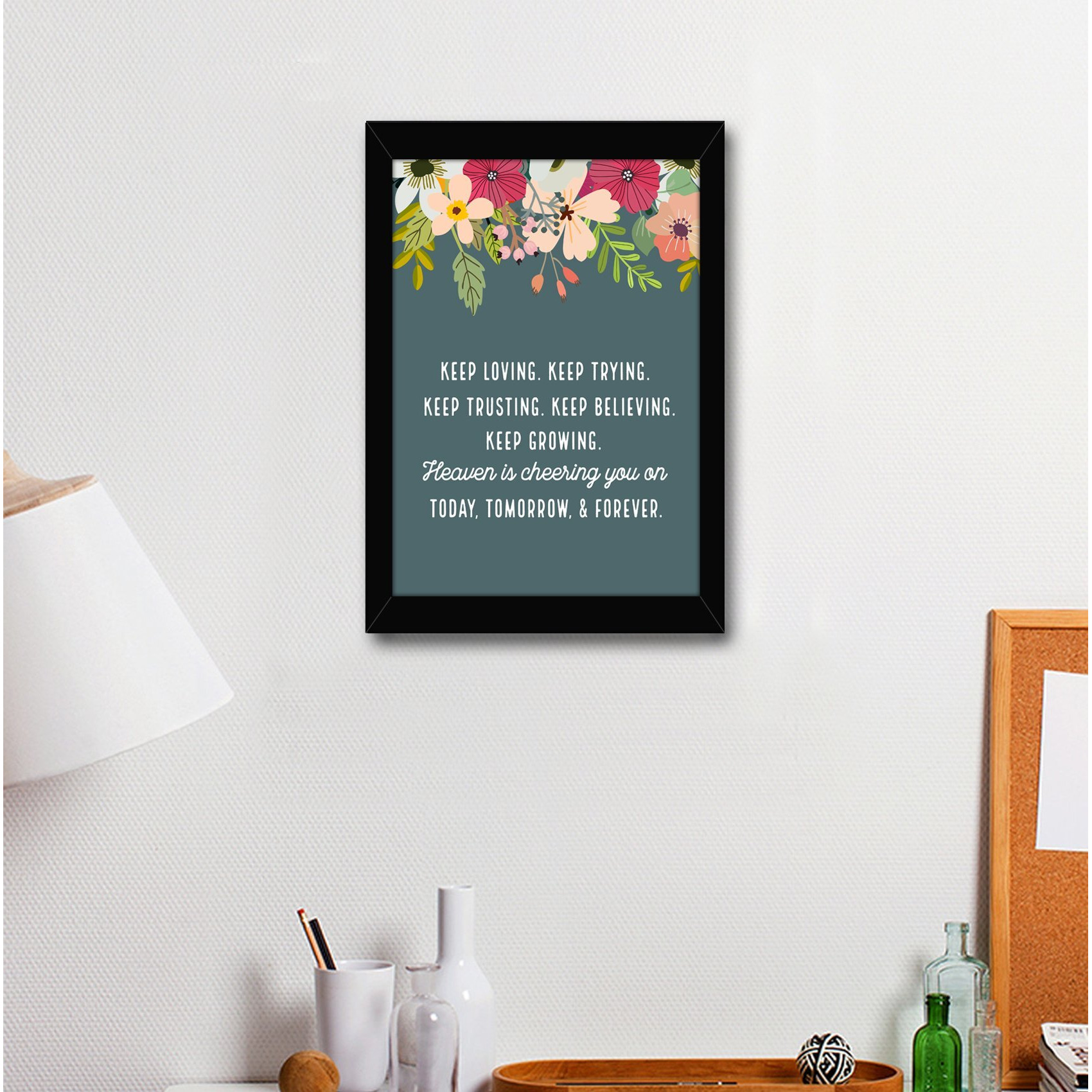 Tied Ribbons Inspirational Posters With Frames Motivational Quotes Wall Frames For Home Office Kids Girls Bedroom Living Room Classroom Study Room Students Gift Items