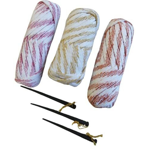 Colorful Nada & White Naada Combo/String For Pajama, Salwar, Ethnic Dresses,Petticot, Bermuda Etc (Random Color Shade) (10 Meters/Roll (Pack Of 3))