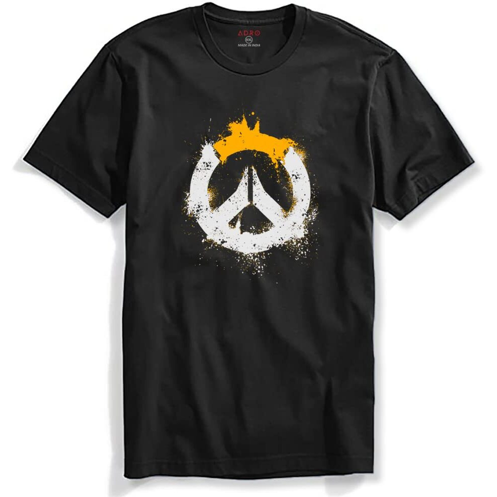 Adro Mens Printed T-Shirt For Men | R22-M-Pc-Bl-Xl Black