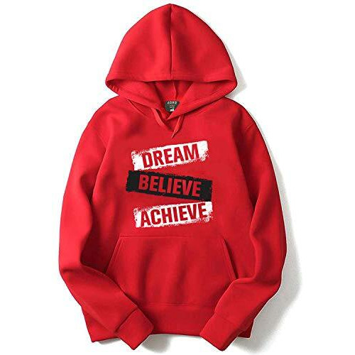 Adro Men's Cotton Hooded Hoodie (H20-M-Dba-Rd_Red_2Xl)
