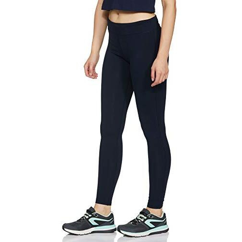 Enamor Essentials Womens Mid Rise Slim Fit Ankle Length Breathable Stretch Lounge Legging - E070-(E070_Navy_M)