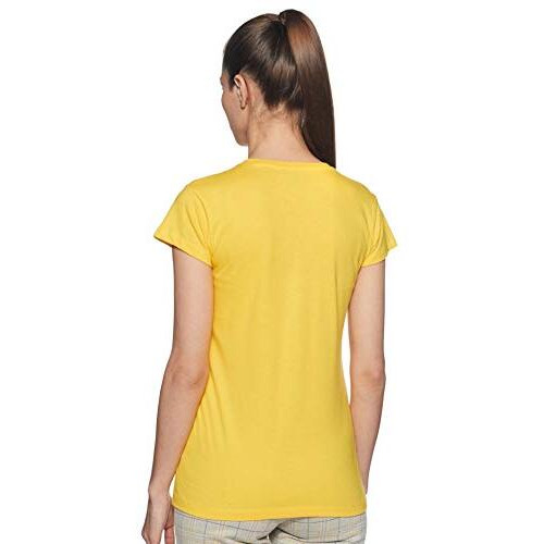 Rupa Women's Solid Regular Fit T-Shirt (Sltvn08Vylw_Yellow_S