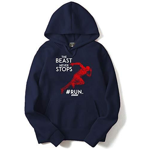 Adro Men's Cotton Hooded Hoodie (H-B-Sto-Nb_Navy_2Xl)