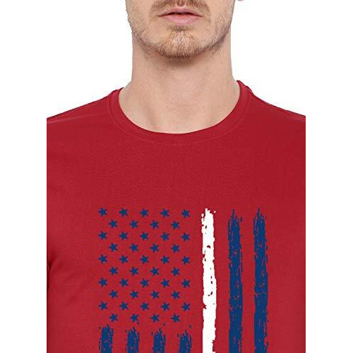 Adro Men's Regular Fit T-Shirt (Rnr-M-Usa-Rd_Red_Xl)