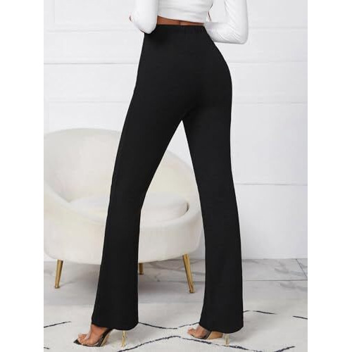 Dhruvi Trendz Womens Spandex Trousers Regular Fit Trousers (Dt-Tr-703_Black_Xl)