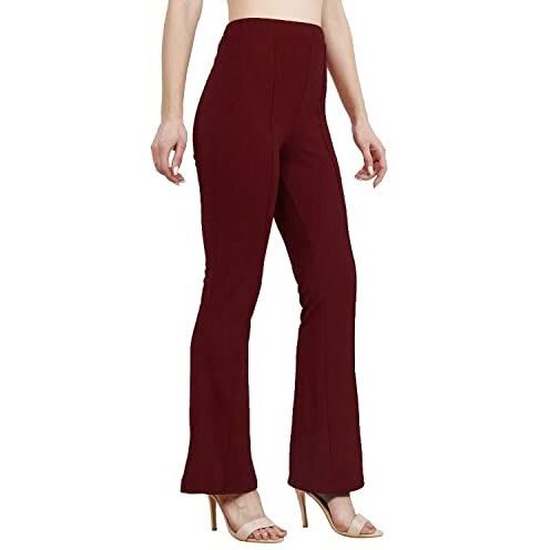Leriya Fashion Women's Regular Trousers (Lf-Tr-705-S) Maroon