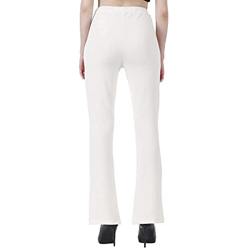 Leriya Fashion Women's Regular Trousers (Lf-Tr-702-S) White
