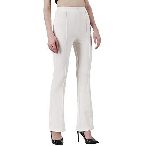 Leriya Fashion Women's Regular Trousers (Lf-Tr-702-S) White