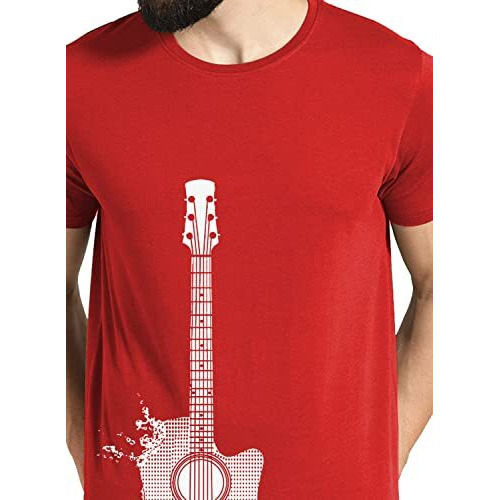 Adro Graphic Design Printed T-Shirts For Men's (Rnr-M-Gut-Rd_Red_L)