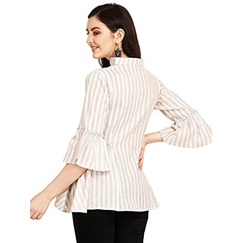 Leriya Fashion Women's Rayon Sparkle Lining Tops Shimmer Glitter Loose Collor Long Butterfly Sleeve Party Tunic Dressy Tops (X-Large, Cofee)