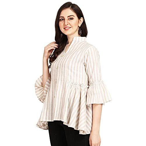 Leriya Fashion Women's Rayon Sparkle Lining Tops Shimmer Glitter Loose Collor Long Butterfly Sleeve Party Tunic Dressy Tops (X-Large, Cofee)