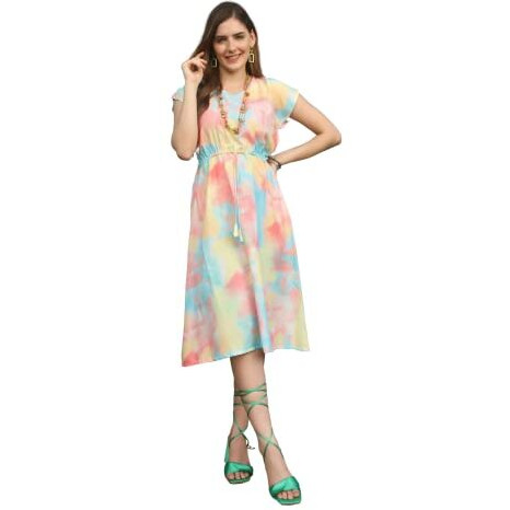 Leriya Fashion Dresses For Women || Dresses For Women Dress || Dress For Women || Western Dresses For Women Women Dress || Dresses (Large, Yellow)