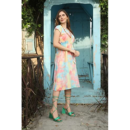 Leriya Fashion Dresses For Women || Dresses For Women Dress || Dress For Women || Western Dresses For Women Women Dress || Dresses (Large, Yellow)