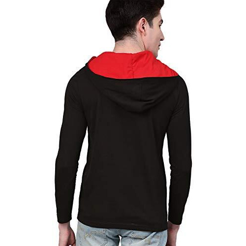 Eyebogler Regular Fit Men's Cotton T-Shirt (Xxl-T2-Blrd, Black-Red, Xx-Large)