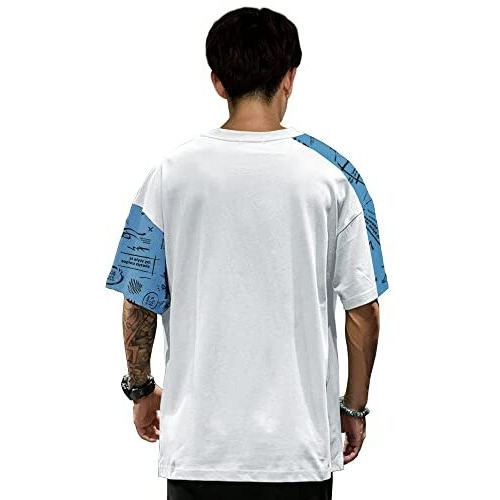 Eyebogler Men's Trendy Round Neck Half Sleeves Loose Fit Typography Printed T-Shirt