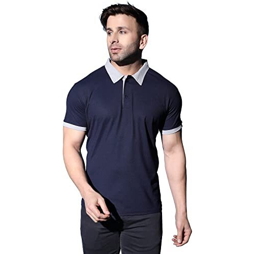 Dhruvi Trendz Mens Polycotton Casual Men T-Shirt Regular Fit Western (Dupli-Dt-Mt-1009_Blue_M)