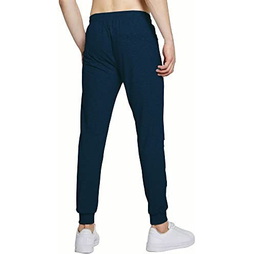 Eyebogler Mens Casual Wear Cotton Track Pant Blue