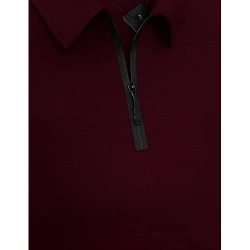 Eyebogler Men's Trendy Polo Neck Full Sleeves Solid T-Shirt